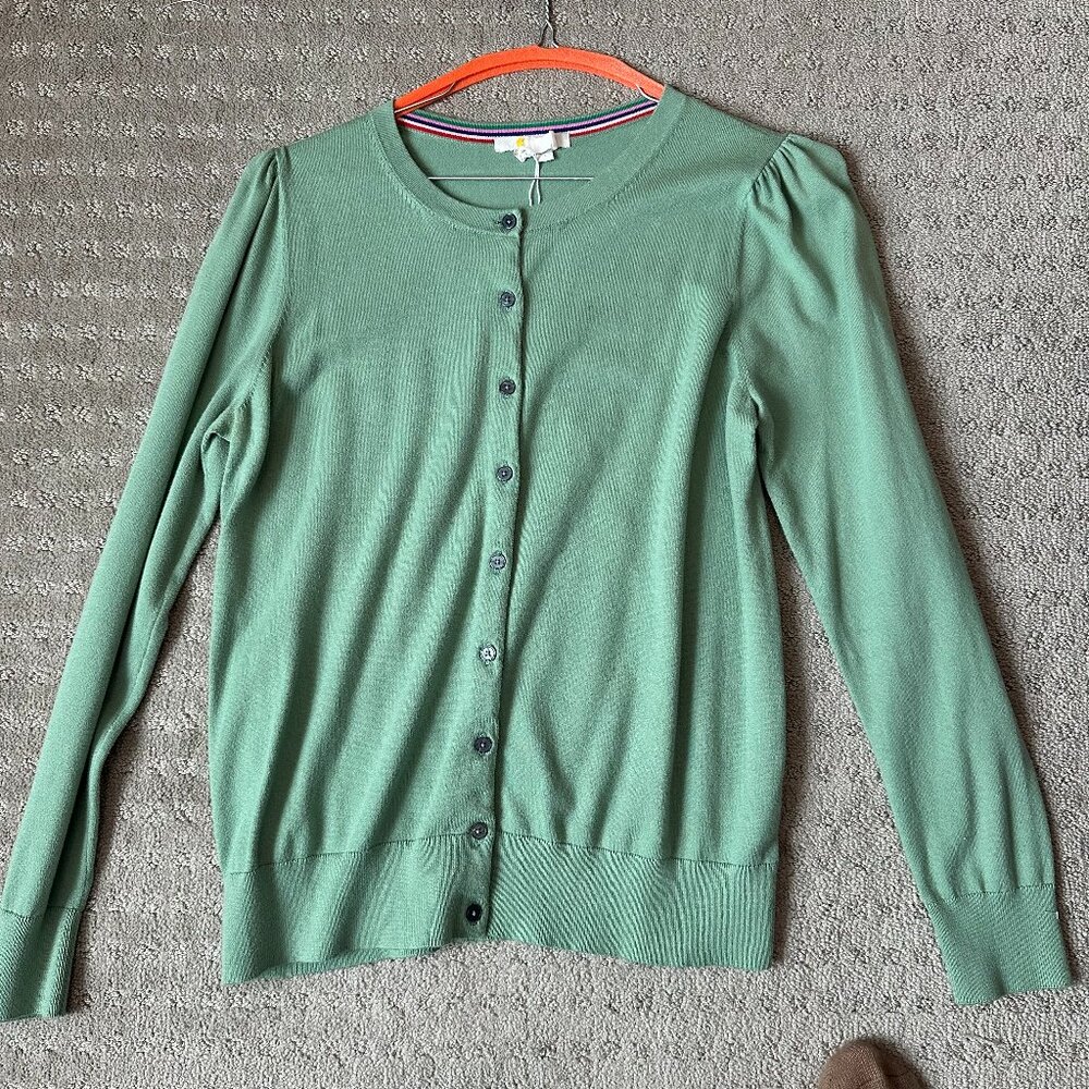Boden Green Cardigan Size Large